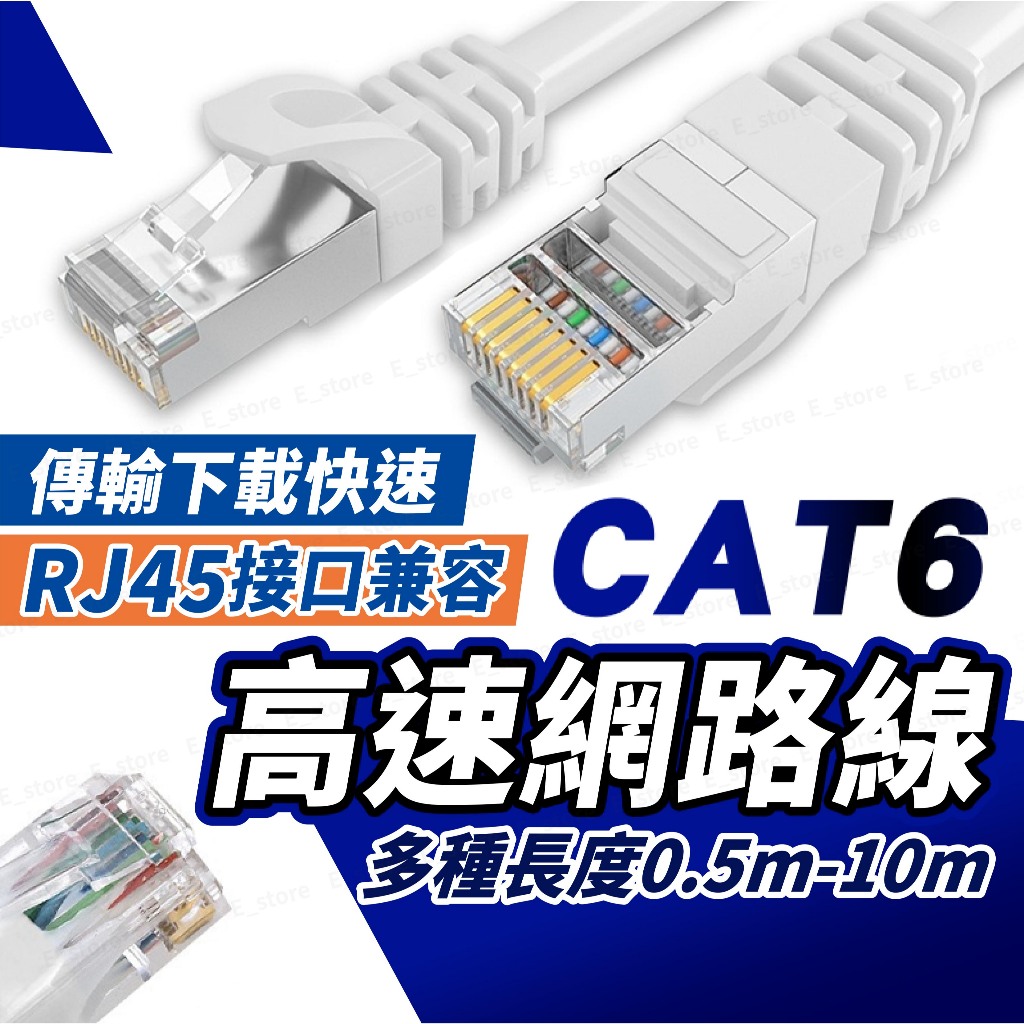 【台灣現貨】Cat6 網路線 RJ45 0.5~10M 高速乙太網路線 路由器/電腦/ADSL通用 | 蝦皮購物