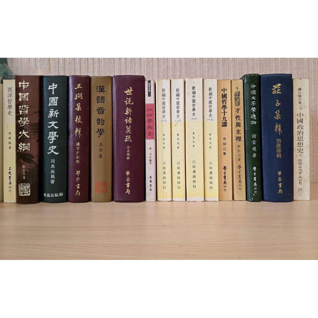 二手書：中國文學史、哲學史、音韻學、訓詁學、莊子集釋、王弼集校釋、世說新語箋疏、文字學（中文系/哲學系參考用書） | 蝦皮購物