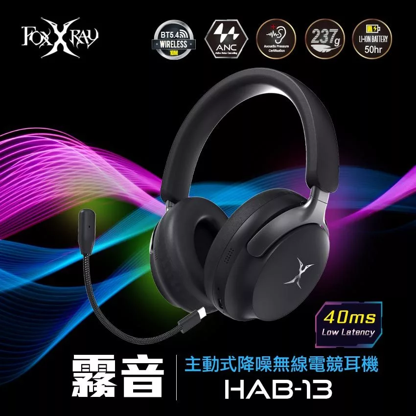 FOXXRAY FXR-HAB-13「霧音」完全解析｜千元有 ANC？玩家必看的平價降噪電競耳機