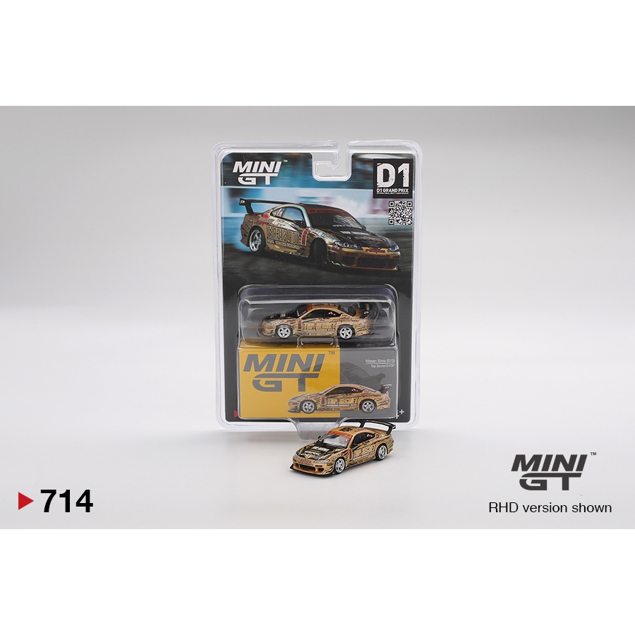 免運現貨MINI GT Nissan Silvia S15 Top Secret D1GP 金色714 吊卡版