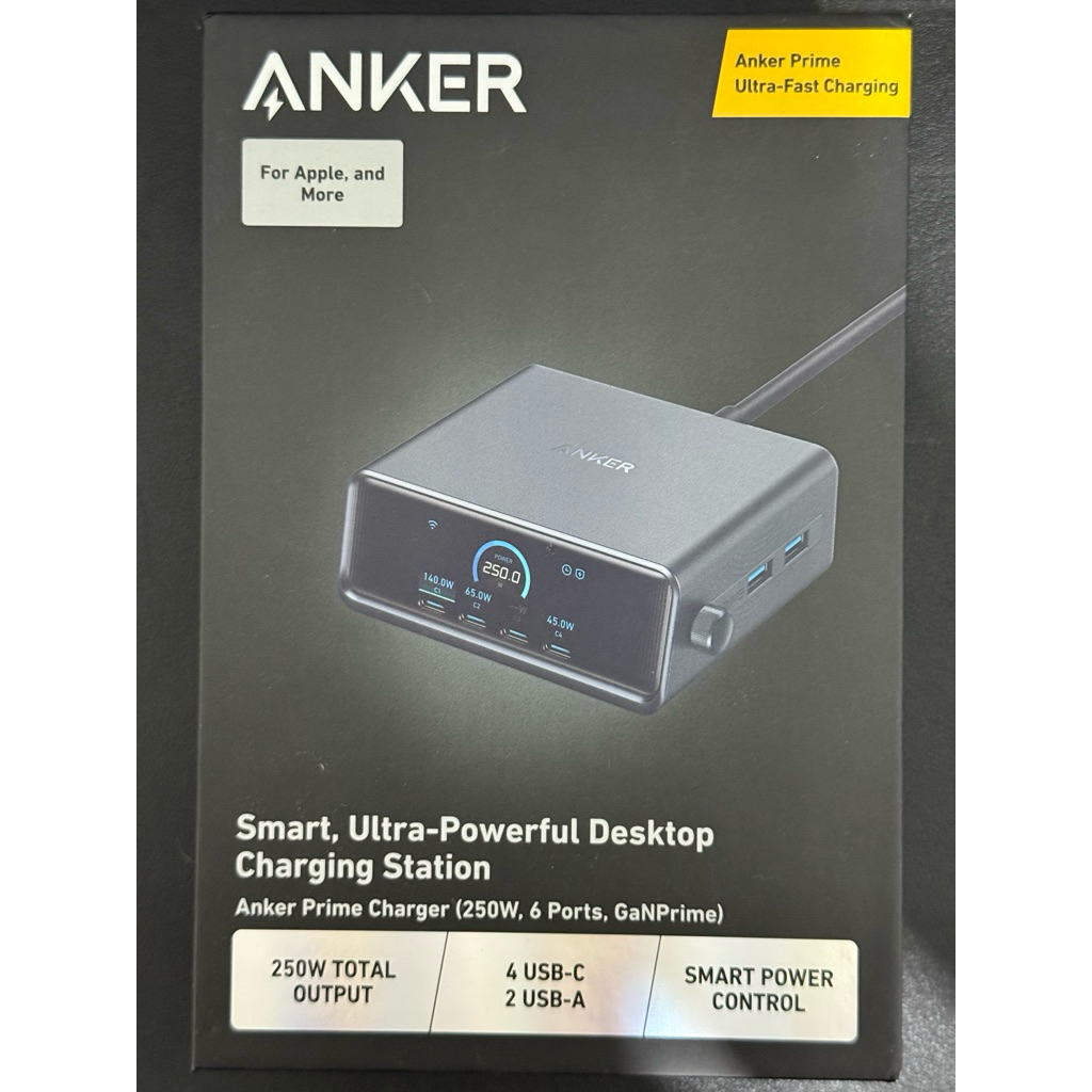 （送原廠Anker C to C充電線）Anker prime 250W 安克 桌面充電站 充電器 | 蝦皮購物