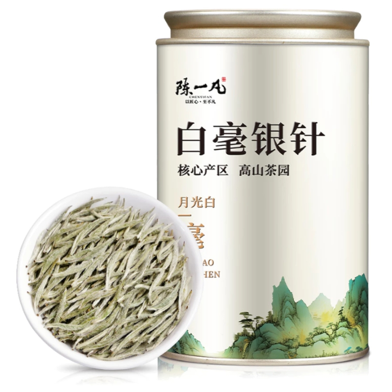 🍵 陳一凡特級白毫銀針正宗特級高山白豪銀針茶葉老白茶濃香型100g*2罐