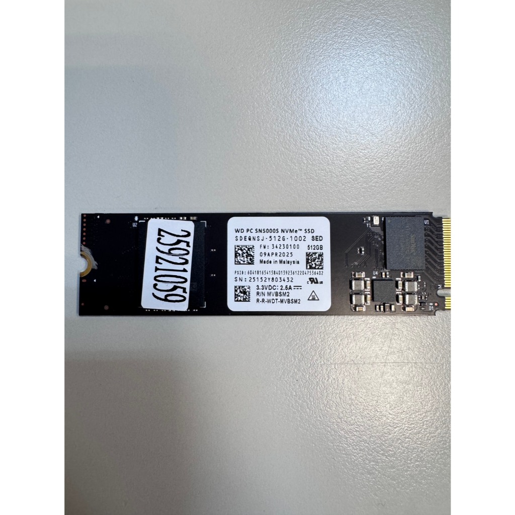 Western Digital PC SN5000S 512G NVMe SSD | 蝦皮購物