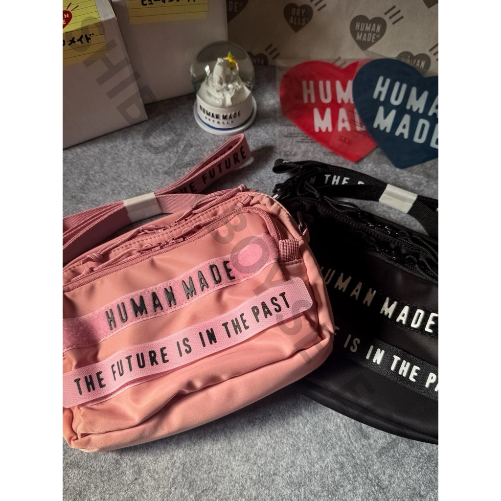 現貨 HUMAN MADE 側背包 斜背包 25SS 粉色 黑色 包 包包 military pouch | 蝦皮購物
