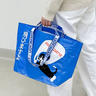 🛸𝗪𝗮𝗸𝗼𝗼𝗻新品現貨 動物合集防水購物袋 手提單肩袋 尼龍袋 宜家 購物袋 環保袋 防水購物袋 編織袋 袋 手提袋