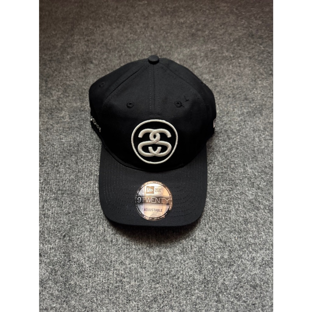 TACKSTHGOOD】全新正品Stussy x New Era SS Link 9twenty Cap 黑色實拍