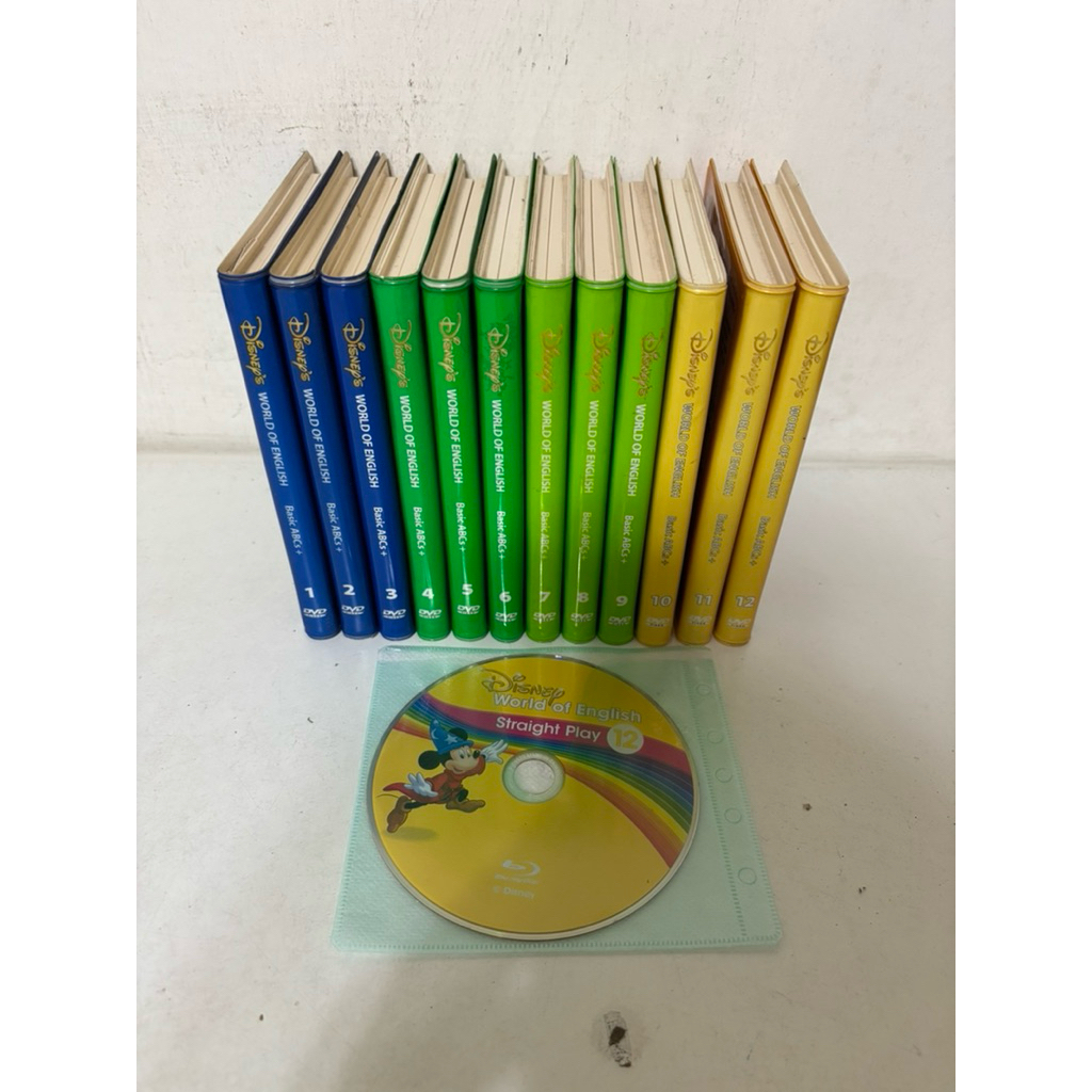 寰宇迪士尼美語Basic ABC's 主課程12片DVD 贈第12課藍光Straight