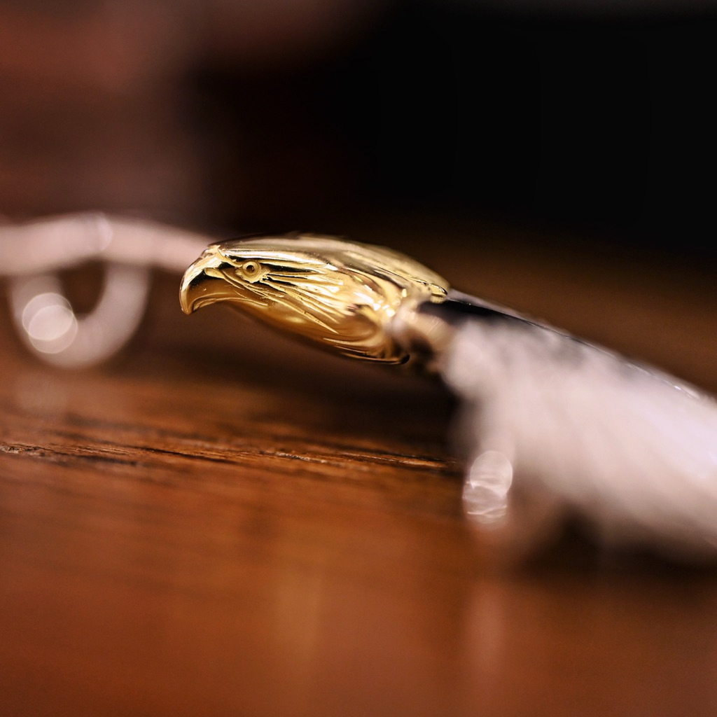 HawK Vintage】日本手造La Key 木賀しん金頭老鷹小鷹Eagle Small 掛墜