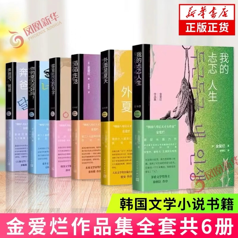 金愛爛作品集6冊你的夏天還好嗎奔跑吧爸爸滔滔生活外面是夏天我的忐忑 