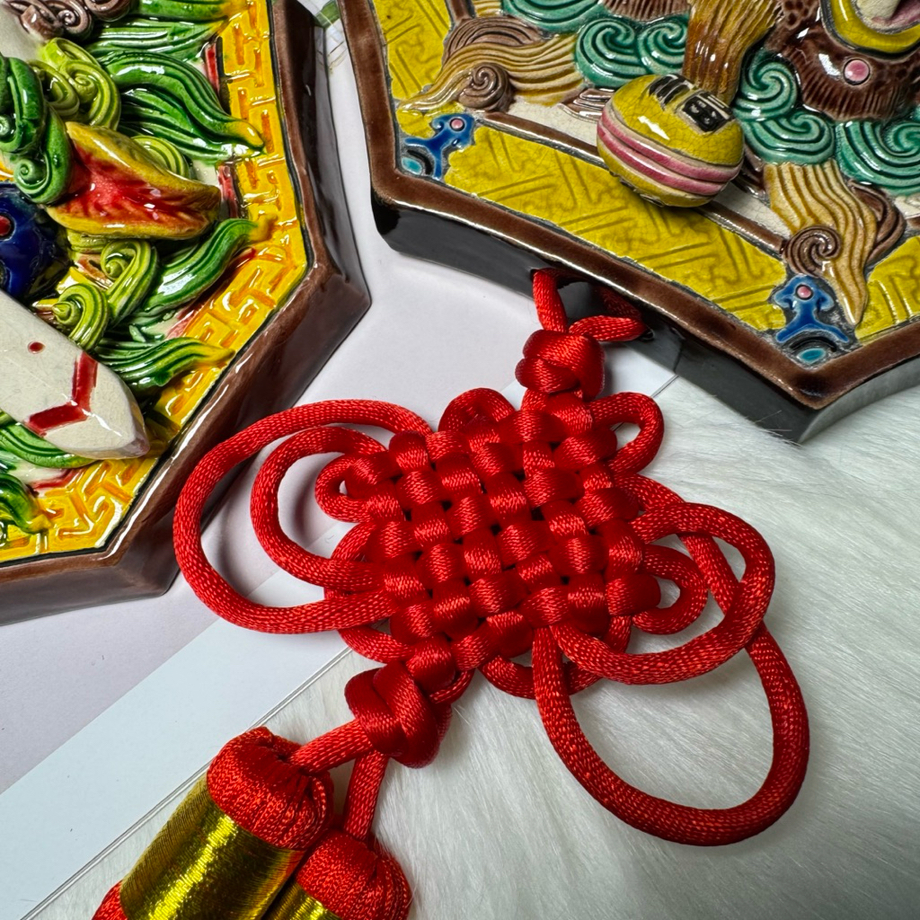 新版😍手工彩雕瑞獅咬劍🦁️掛飾手工交趾陶多彩立體感瑞獅咬劍掛飾瑞獅