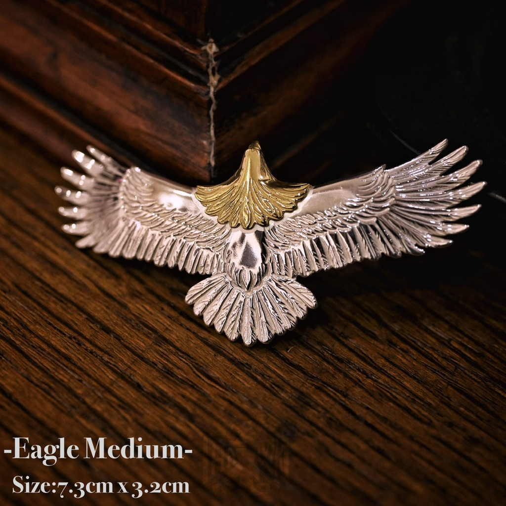 HawK Vintage】日本手造La Key 木賀しん金頭老鷹Eagle Medium 中鷹掛墜