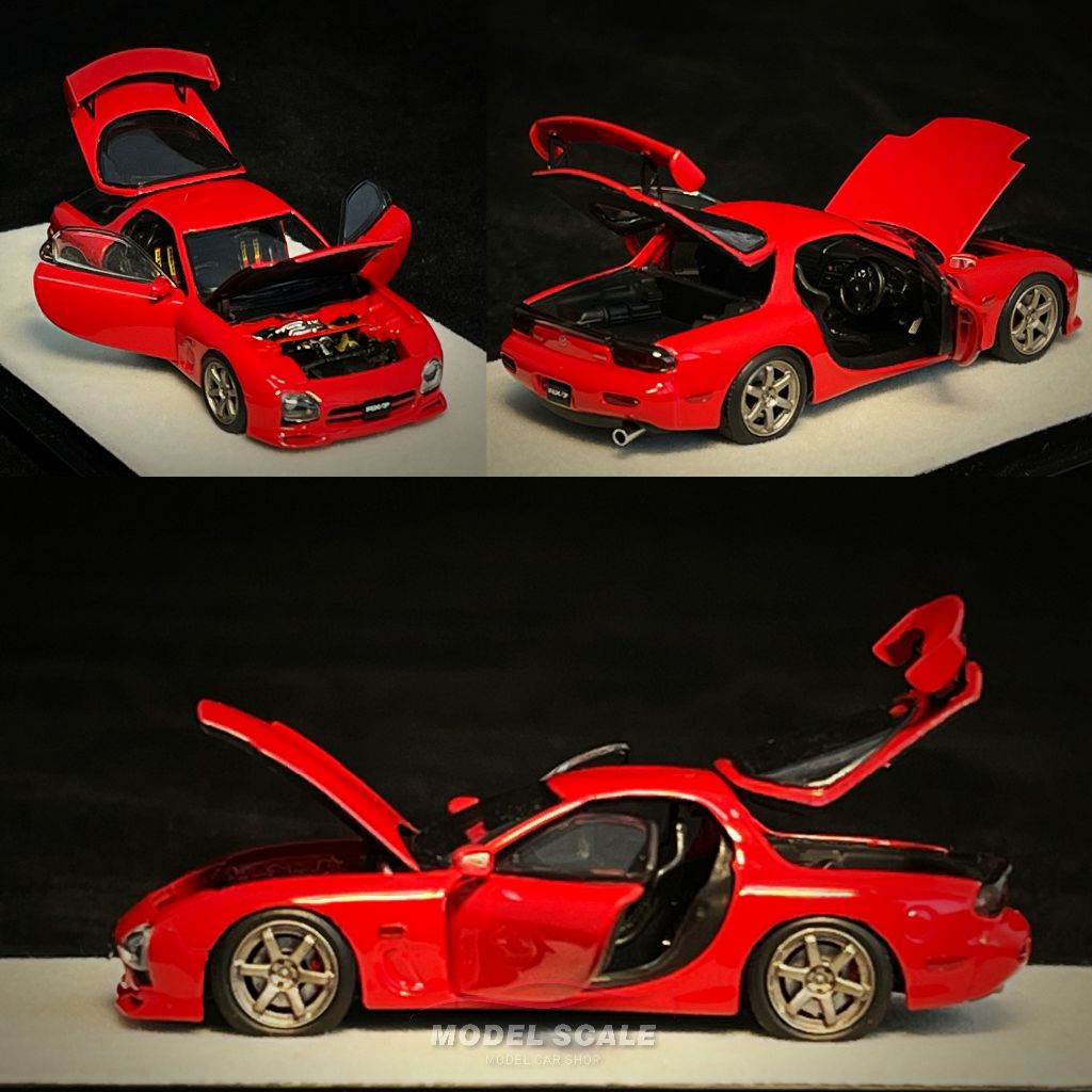 【模例】PGM 1/64 MAZDA RX-7 紅色 全可開 | 蝦皮購物