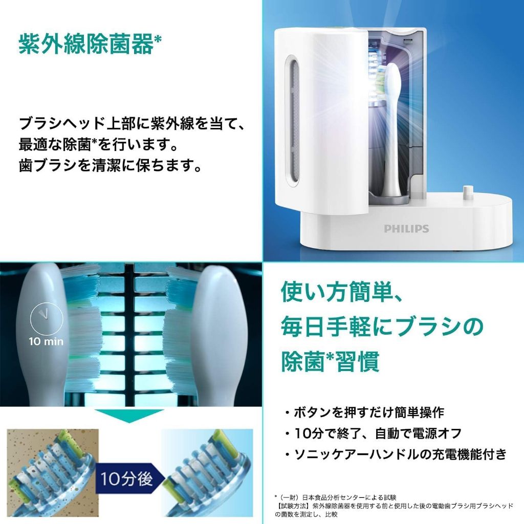 【新品未開封】紫外線除菌器付電動歯ブラシphilips hx6839/54 日本直送】PHILIPS HX6839/54 電動牙刷去除牙菌斑去污附紫外線消毒器