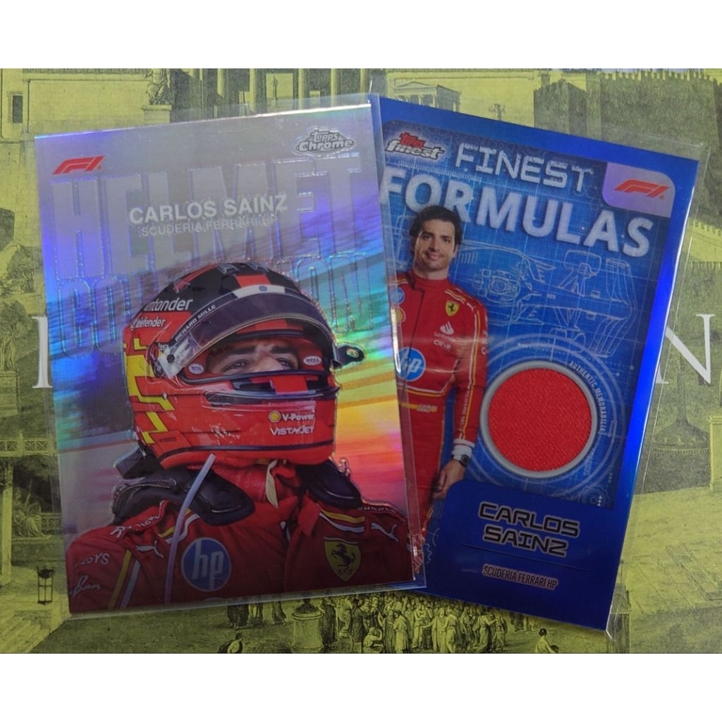 【F1】Carlos Sainz 用品卡 布料卡 安全帽特卡 | 蝦皮購物