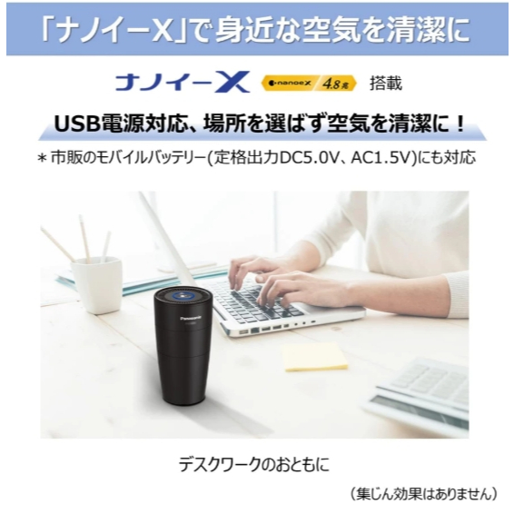 Panasonic F-GMU01 nanoeX 車用空氣清淨機4.8兆水離子除菌負離子除臭