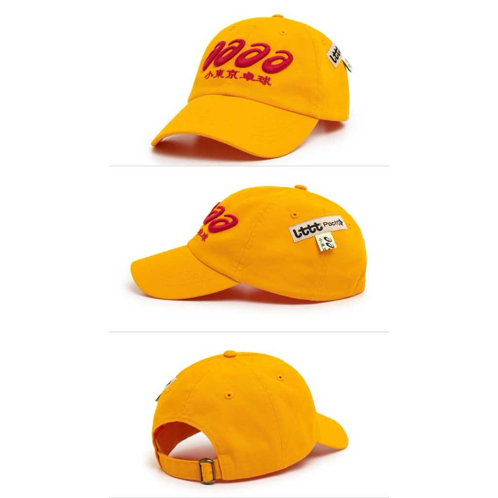 ASICS LTTT コラボ　キャップ　イエロー LTTT x ASICS AAAA 帽子｜棒球帽/老帽/Logo Cap｜刺繡Logo 可調節