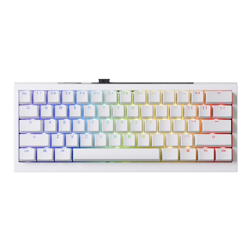 米特3C數位–Ducky ONE X Mini 60%機械式鍵盤黑色/白色英文三模RGB 電感
