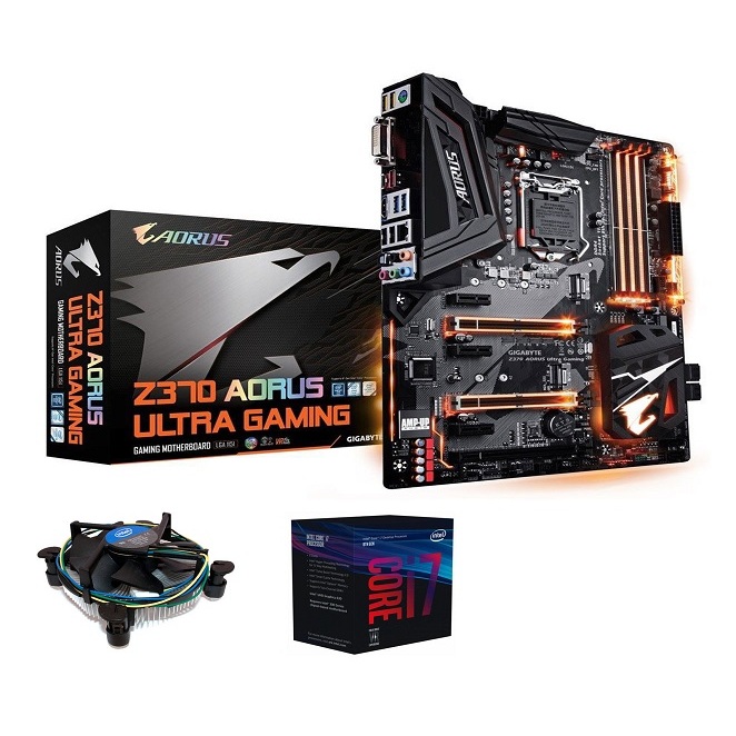 電腦套件I7-INTEL I7 8700 CPU(附風扇)+技嘉Z370 GAMING主機板2電腦