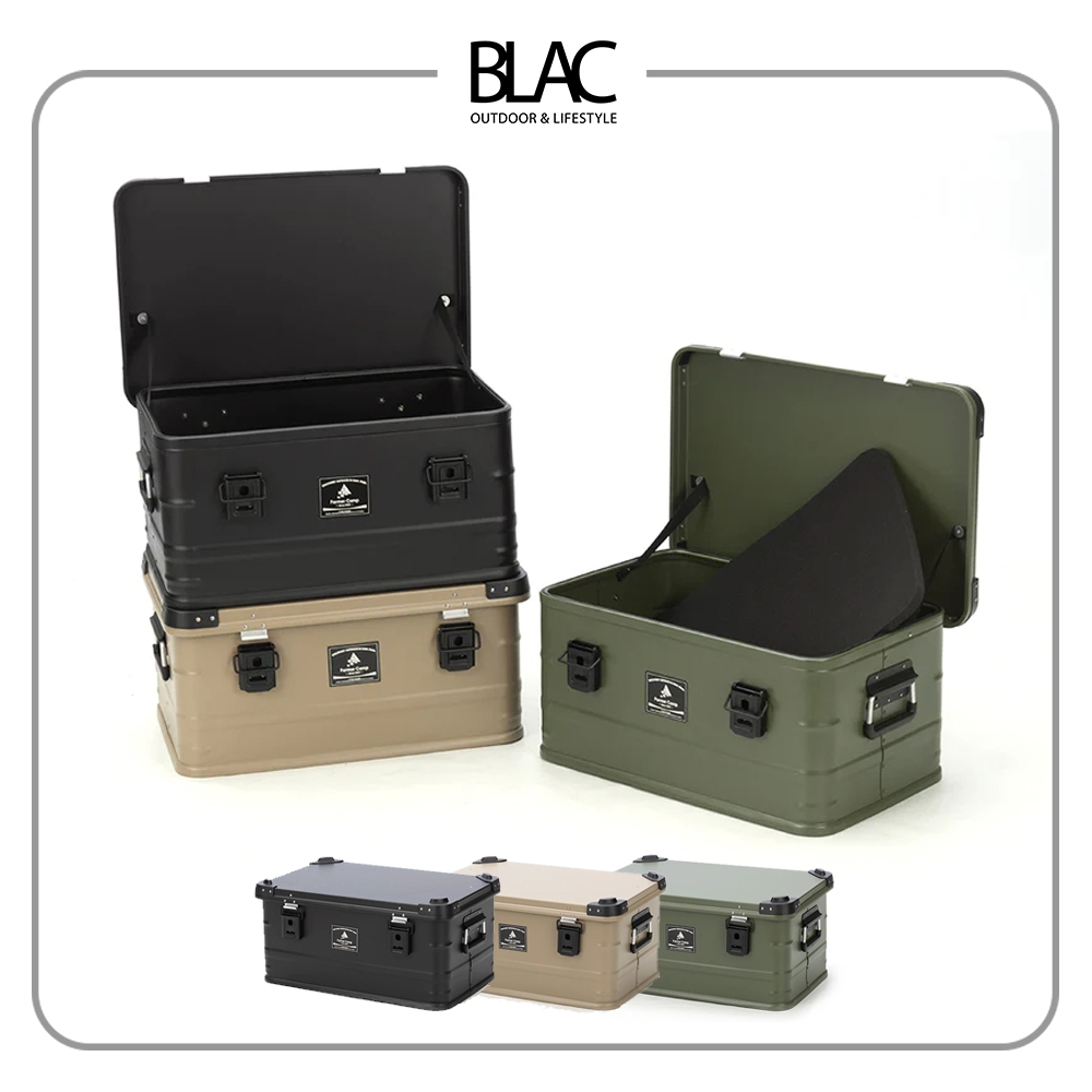 【BLAC黑客】戶外露營鋁箱鋁合金收納箱 50L 黑/沙/軍綠三色 防水膠條設計 | 蝦皮購物
