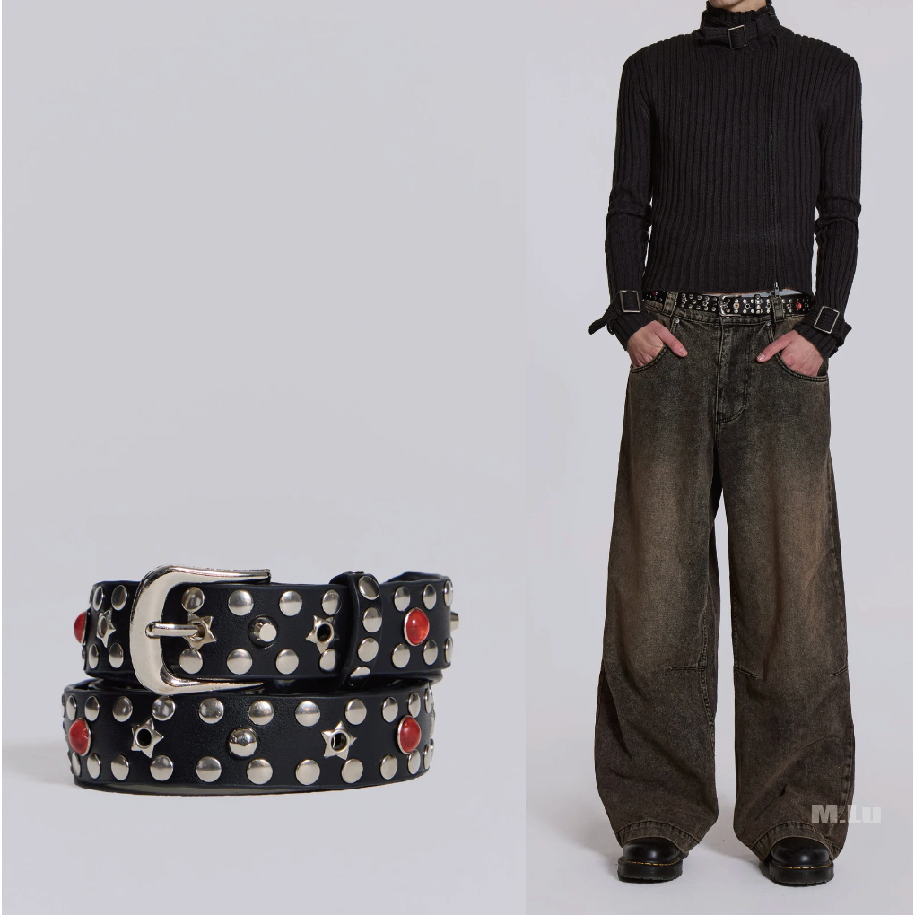 新品未使用JADED LONDON/STARSTUDS本革ベルト/BL 【公式通販】