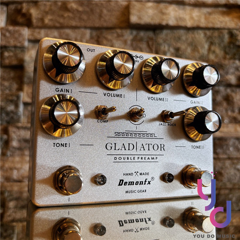 極致絲滑的破音』贈變壓器Demonfx GLADIATOR DOUBLE PREAMP 電吉他雙軌