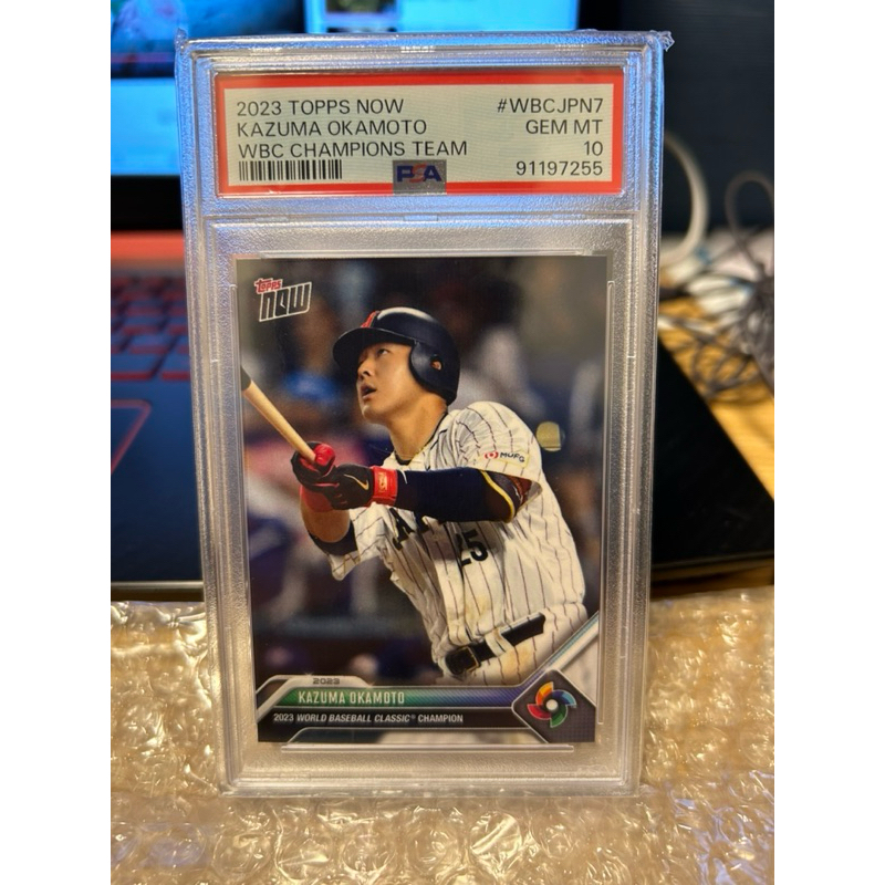 PSA 10 岡本和真球員卡2023 WBC經典賽冠軍賽陽春砲追加保險TOPPS NOW 
