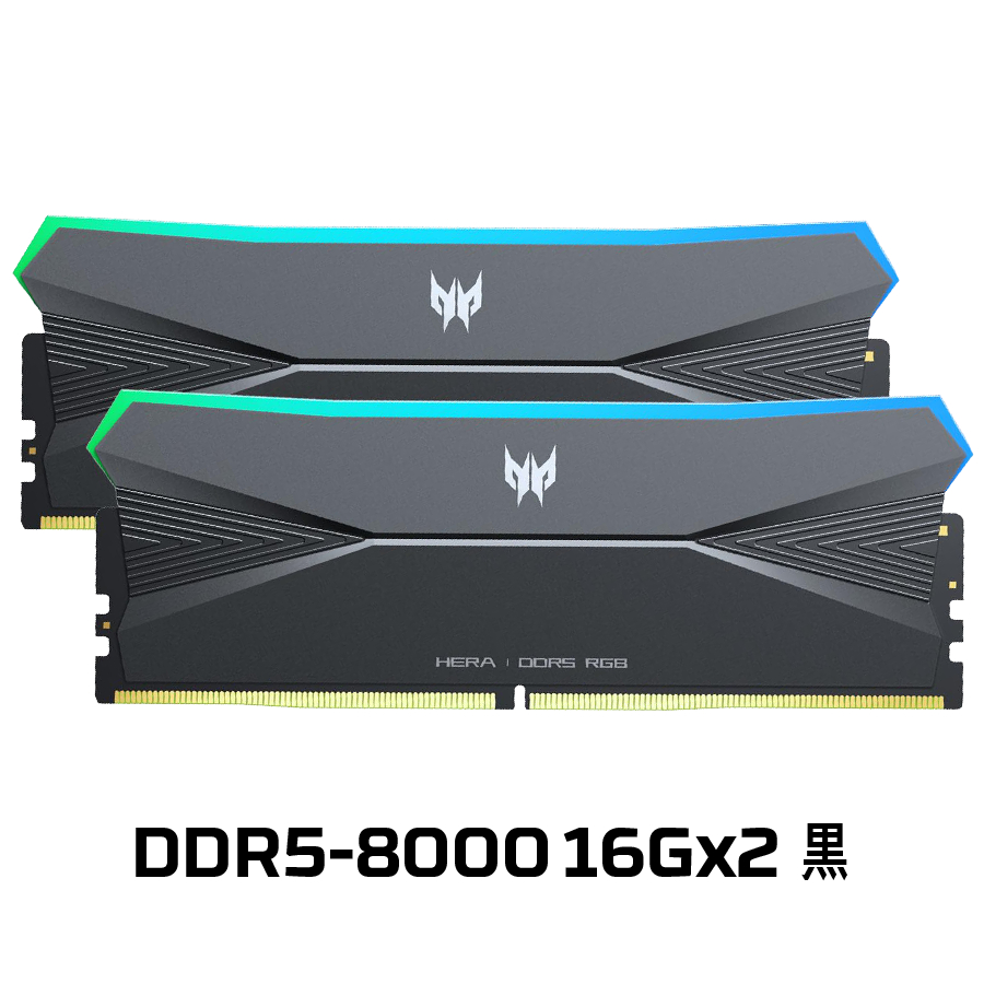Acer Predator Hera DDR5 8000MT/s 16GB×2枚 ACER Predator Hera RGB 32GB DDR5 8000MHz CL36 Dual-Channel