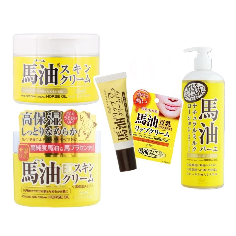 日本 Loshi 馬油 護膚霜 保濕乳液 修護霜 護唇膏 保濕 低敏 柔膚 潤膚霜 乳液 唇膏 保濕 滋潤 北海道 | 蝦皮購物