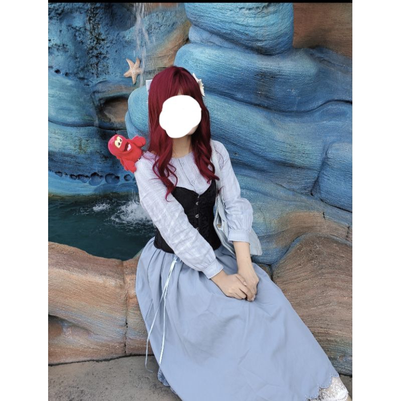 【二手 大碼L XL】迪士尼 公主裙 迪士尼公主 艾莉兒 愛莉兒 愛麗兒 Ariel 小美人魚 萬聖節 cos 角色服 | 蝦皮購物