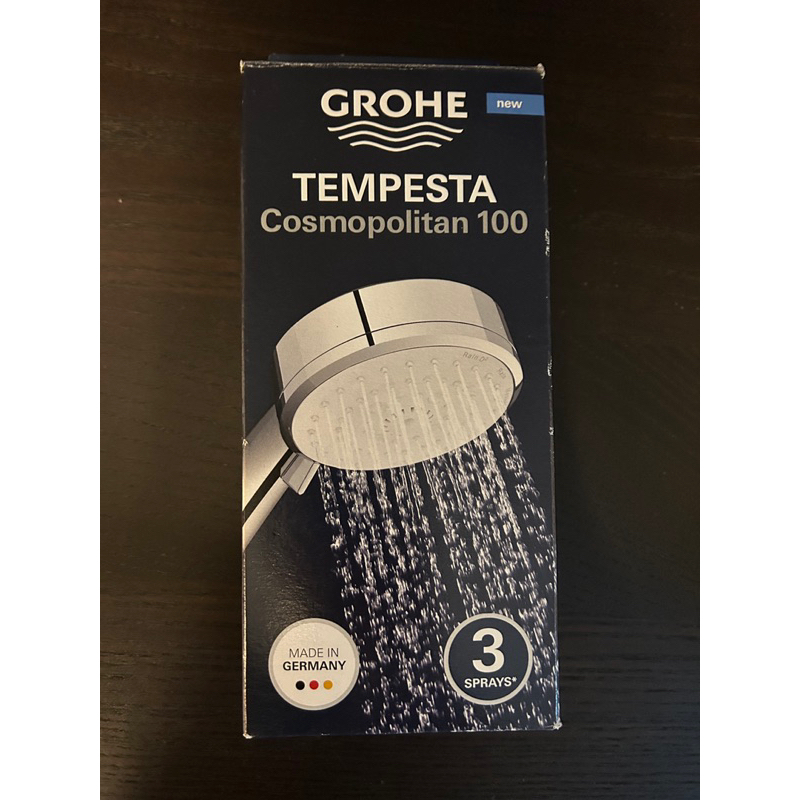 GROHE Tempesta Cosmo 100 三段式蓮蓬頭 鍍鉻色 + 軟管 一組一起賣 | 蝦皮購物