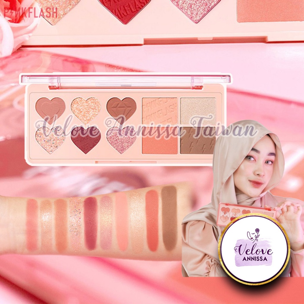 Face Pallete Pinkflash Contour Highlighter EyeShadow Blush | 蝦皮購物