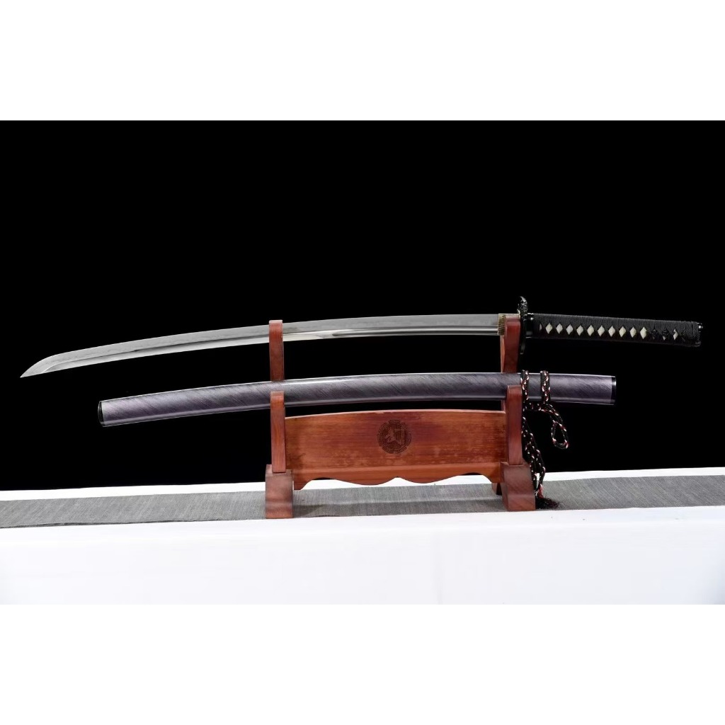【廠家直銷】小烏丸燒刃三色研磨《黑爵武士》日本刀 武士刀 居合刀 Katana 居合道 打刀 日式指揮刀 太刀 未開刃 | 蝦皮購物