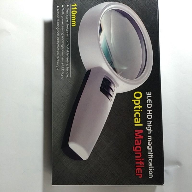 3LED HD high magnification Optical Magnifier. 放大鏡。 | 蝦皮購物