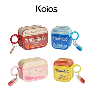 【Wakcas】Airpods Pro3｜附贈同色吊飾 維他命滾珠耳機殼 1 2 3 4 Pro2 撞色 耳機 保護殼