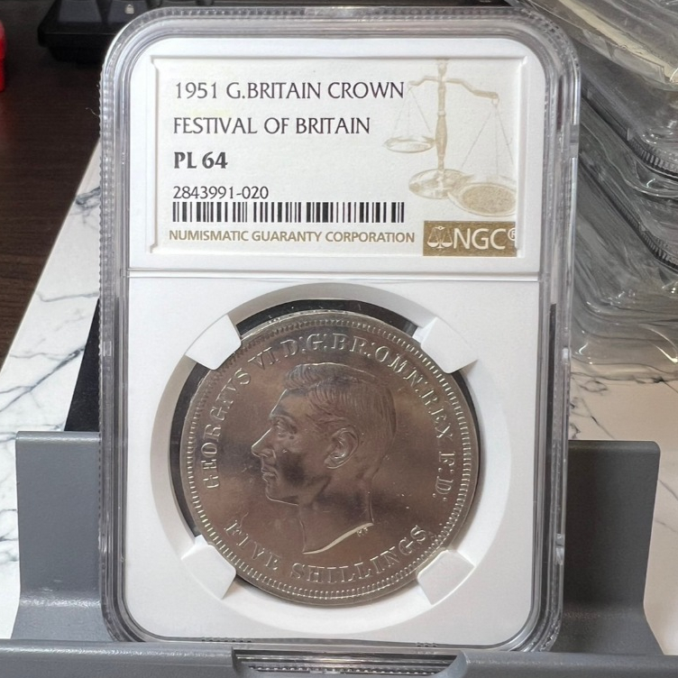 1951年英國5先令 銅鎳幣 NGC PL64分 | 蝦皮購物