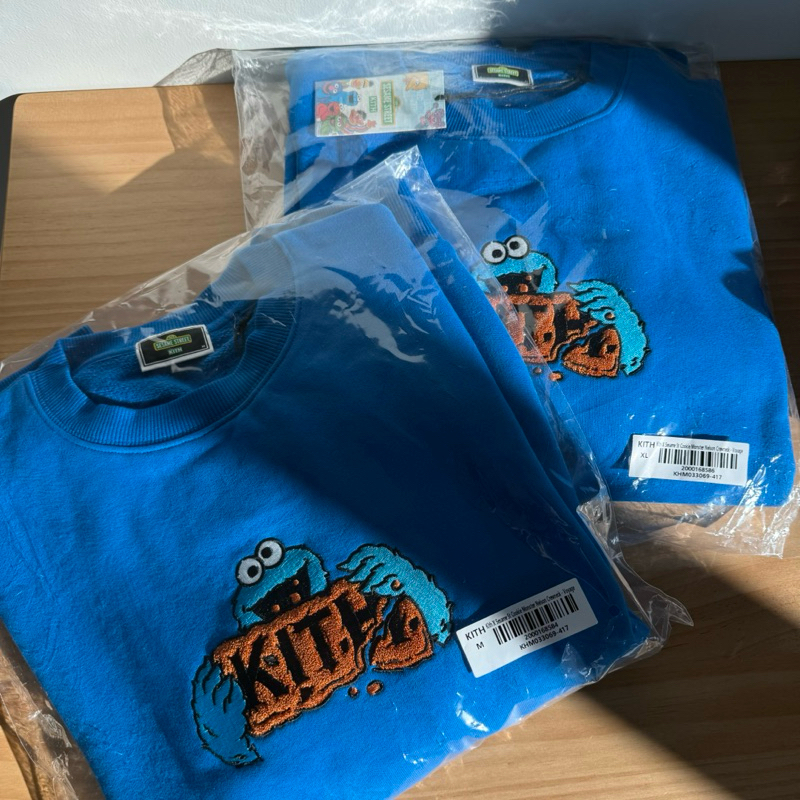 【現貨】KITH x Sesame Street 芝麻街聯名 I Cookie Monster 餅乾怪獸 大學T 衛衣 | 蝦皮購物