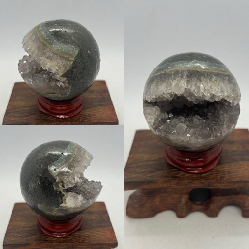 🔹晶晶🔸 天然開口笑水晶球瑪瑙水晶紫水晶| 蝦皮購物