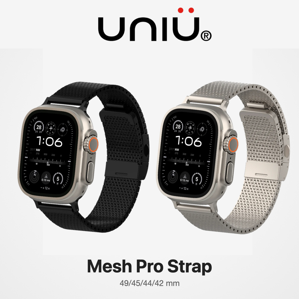 UNIU Mesh Pro 精鋼米蘭錶帶 Apple Watch Ultra/S11/10/9/8/7 不鏽鋼錶帶 | 蝦皮購物