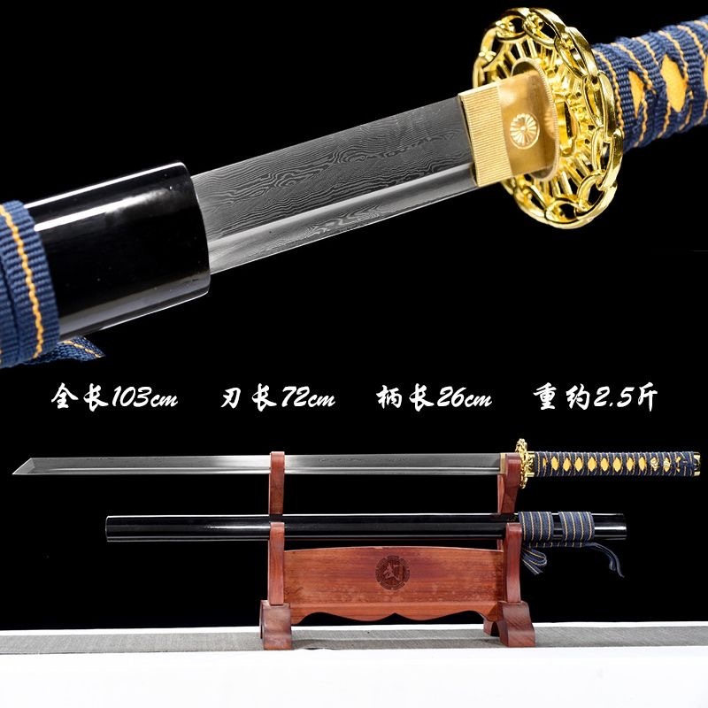 DIY T10劍刃 花紋鋼 直刀 東陽武士 一體純手工鍛打 唐橫 刀劍 傳統綉春刀 戶外練習家居 擺件 未開刃 | 蝦皮購物
