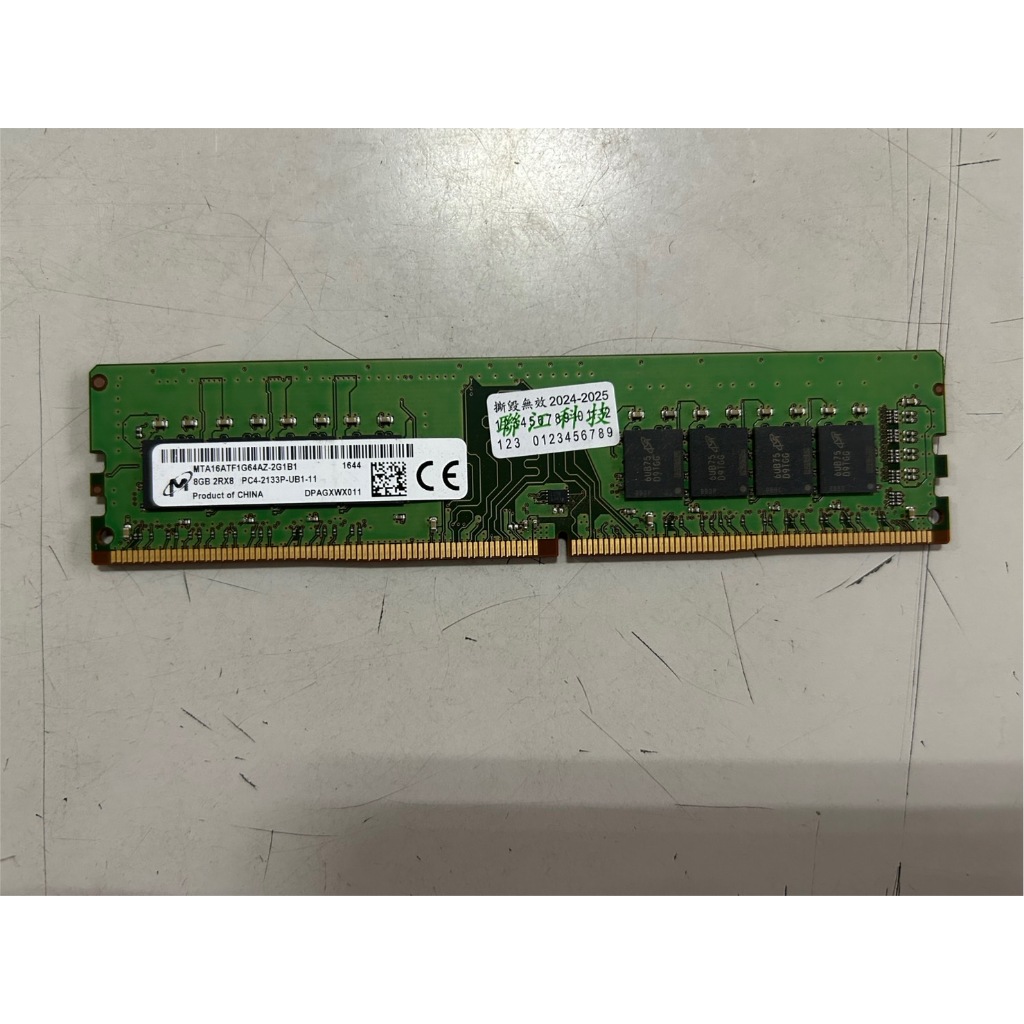 RAM Micron 8GB DDR4 2133 MHz (PC4-17000) Modulo DIMM, MTA16ATF1G64AZ-2G1B1 - Usata Buone Condizioni