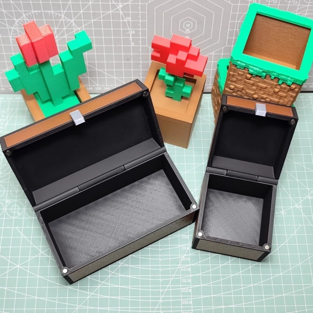 麥塊Minecraft箱子桌面擺飾桌面收納盒我的世界寶箱箱收納盒玩具惡搞 | 蝦皮購物