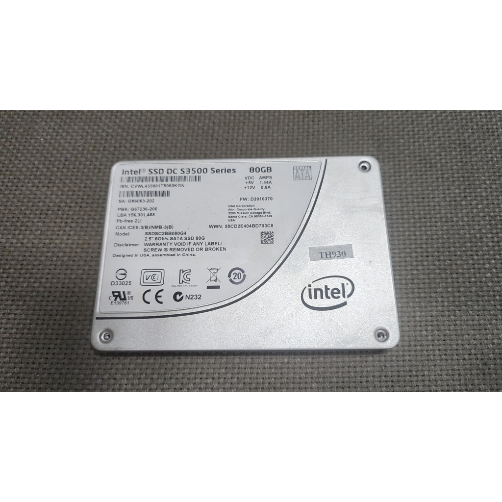 含稅 固態硬碟 SSD INTEL 80GB 80G 保固1個月 11H907 | 蝦皮購物