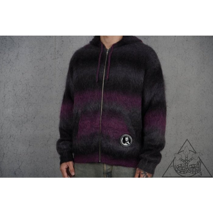 Supreme Hysteric Glamour Mohair Zip Up Hooded Sweater 2colors