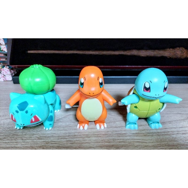 寶可夢 Pokémon 小火龍 傑尼龜 妙蛙種子 走路公仔 擺飾 可動模型 發條可動公仔 九成新 三隻一組不拆賣 | 蝦皮購物