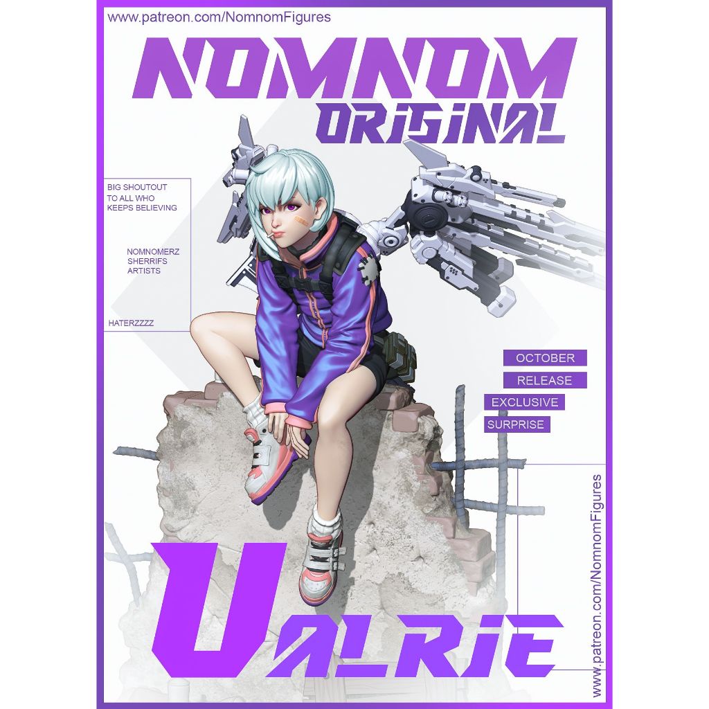 Figurine Valrie à Peindre - 75 Mm - Résine HD - Thème Manga - Année 2025