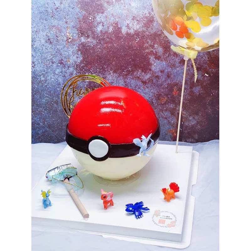 Jhouse 造型蛋糕/敲敲蛋糕/精靈球敲敲蛋糕/寶貝球/大師球 | 蝦皮購物