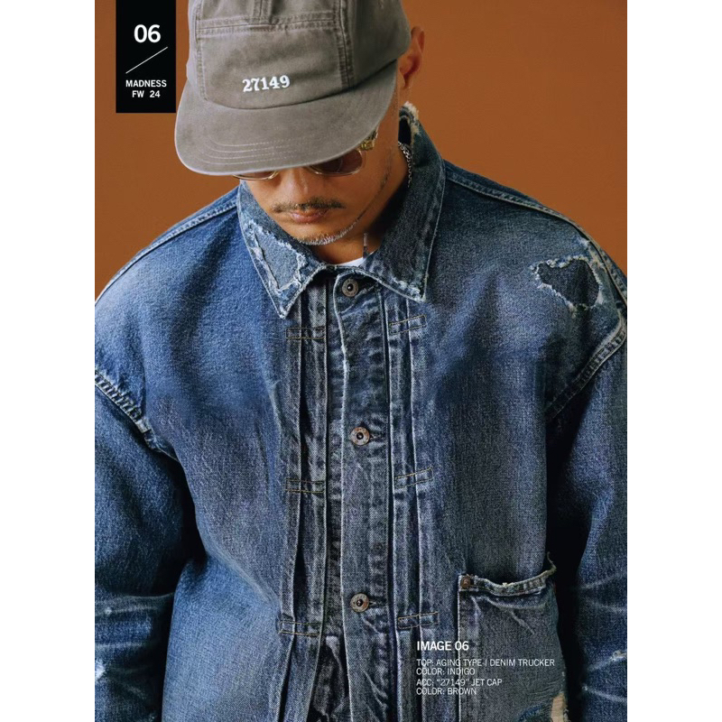 預購24AW MADNESS AGING TYPE-1 DENIM TRUCKER 日本製破壞牛衣| 蝦皮購物