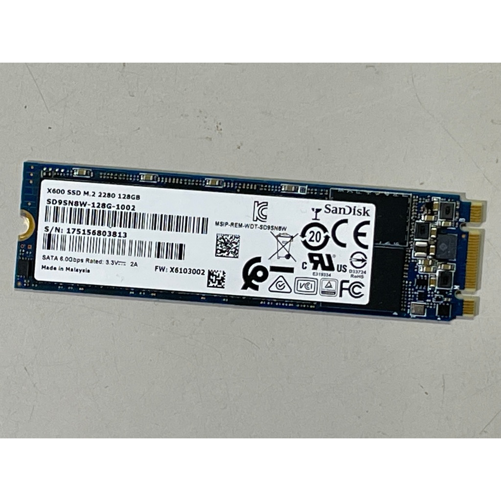 SanDisk X600 SD95N8W-128G-1002 128GB M.2 2280 SATA SSD 固態硬碟