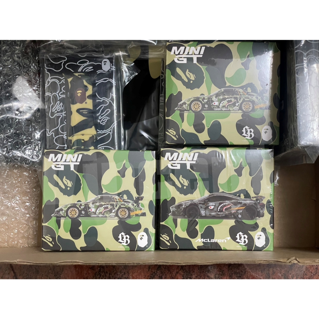 一台全新BAPE® X LBWK MINI GT ABC CAMO MCLAREN 720S 麥拉倫1/64