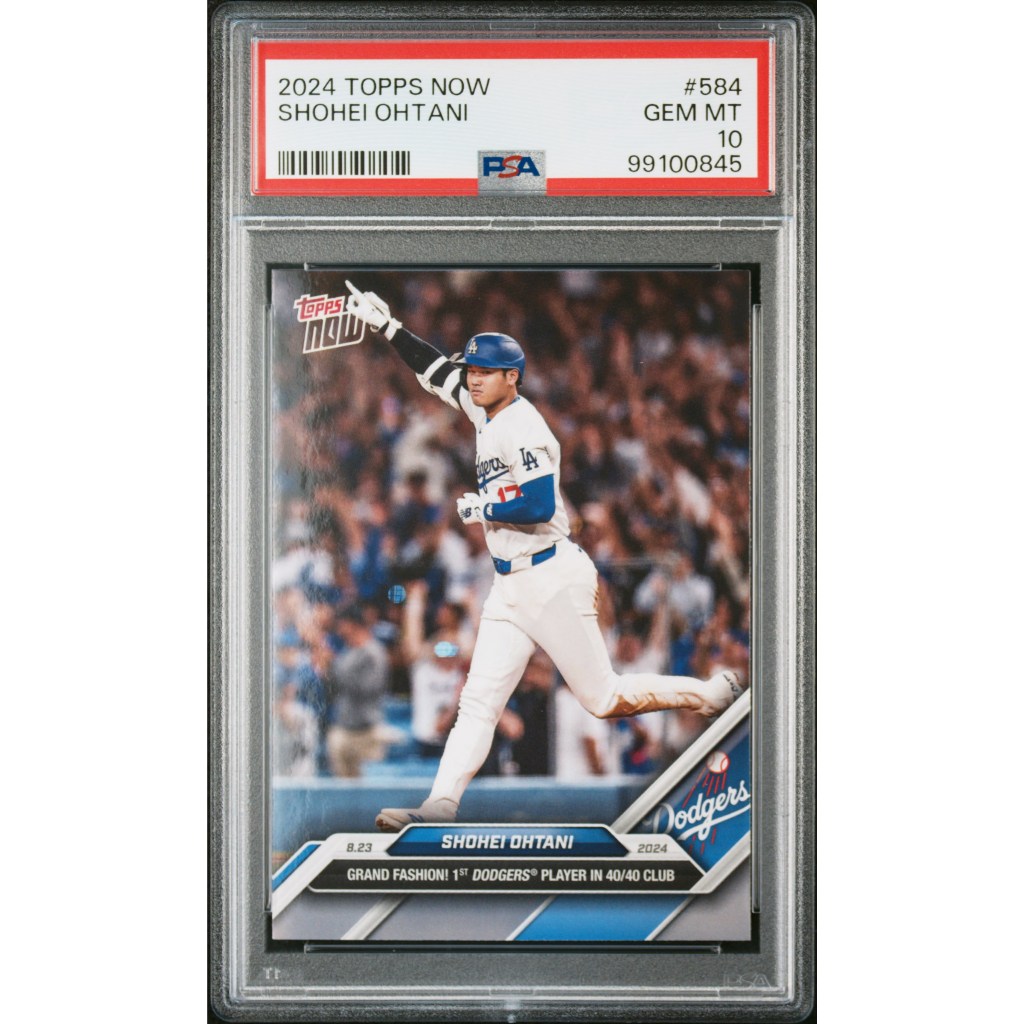 大谷翔平PSA10 鑑定卡SHOHEI OHTANI 2024 TOPPS NOW #584 40盜40轟球員卡| 蝦皮購物